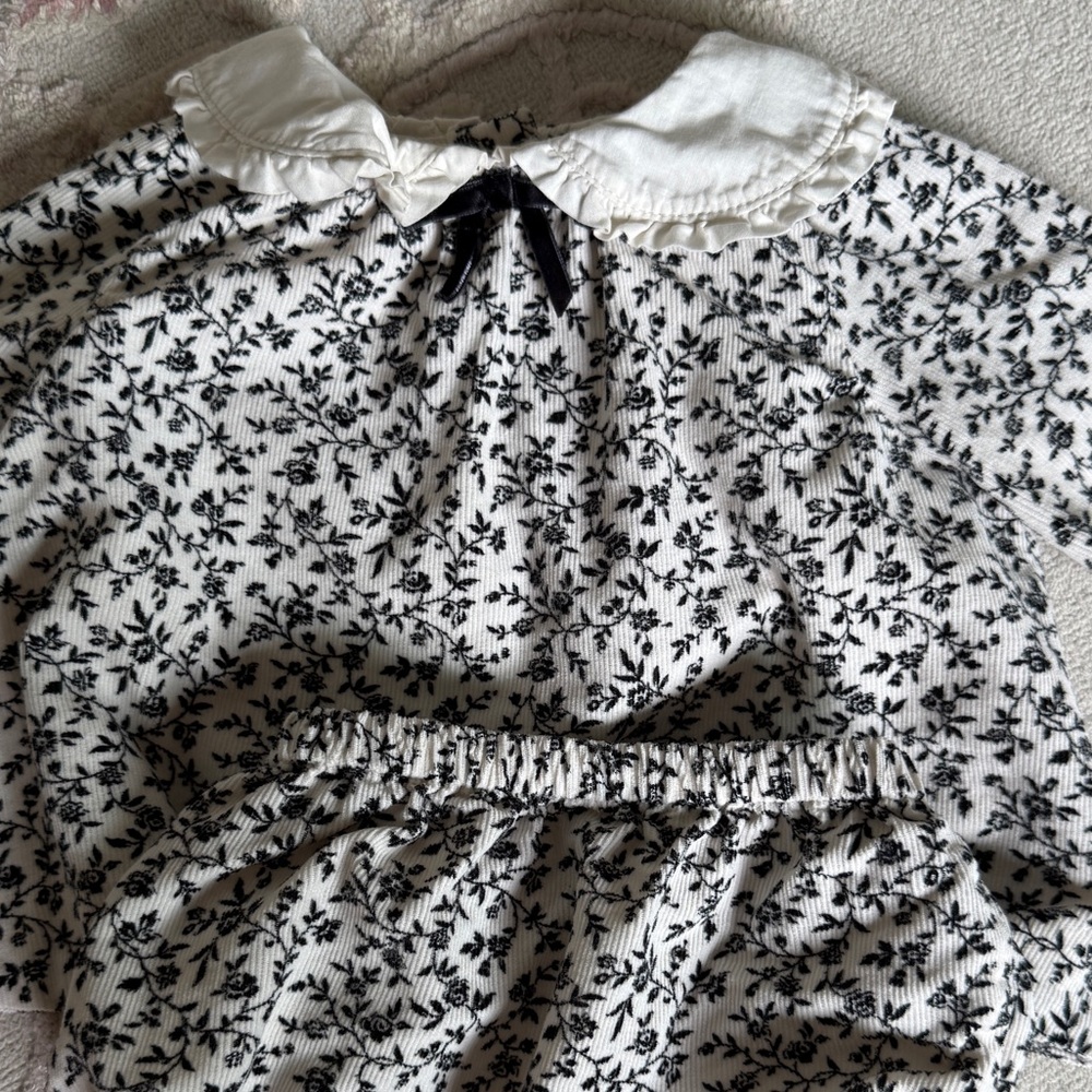 Janie and Jack Floral Girls Top & Bloomers